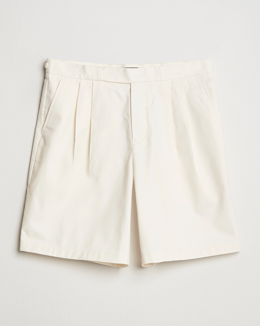 Herr | Shorts | Fred Perry | Twill Pleated Tennis Shorts Ecru