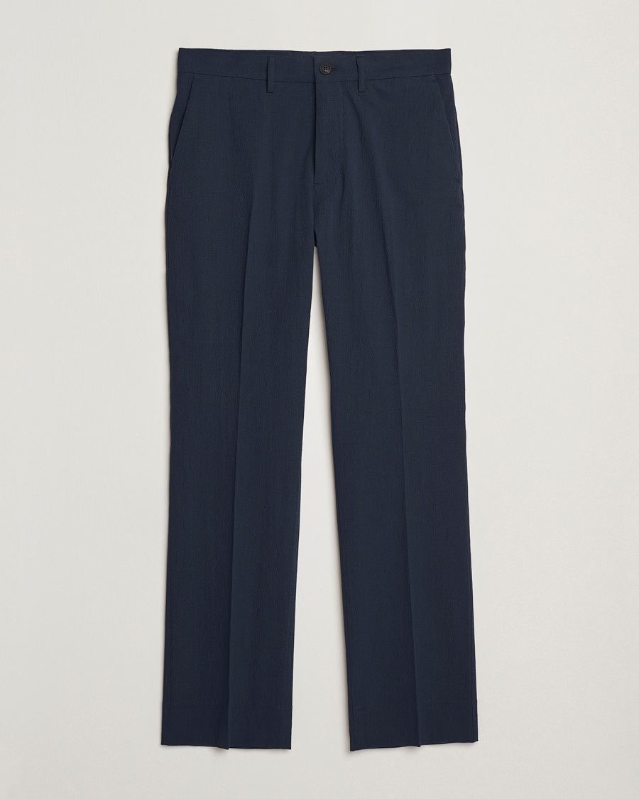 Herr | | J.Lindeberg | Dropper Seersucker Pants Navy