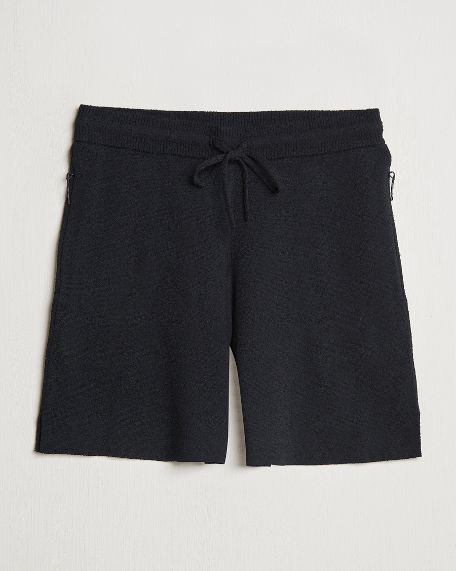 Herr | Drawstringshorts | J.Lindeberg | Simon Knitted Boucle Shorts Black