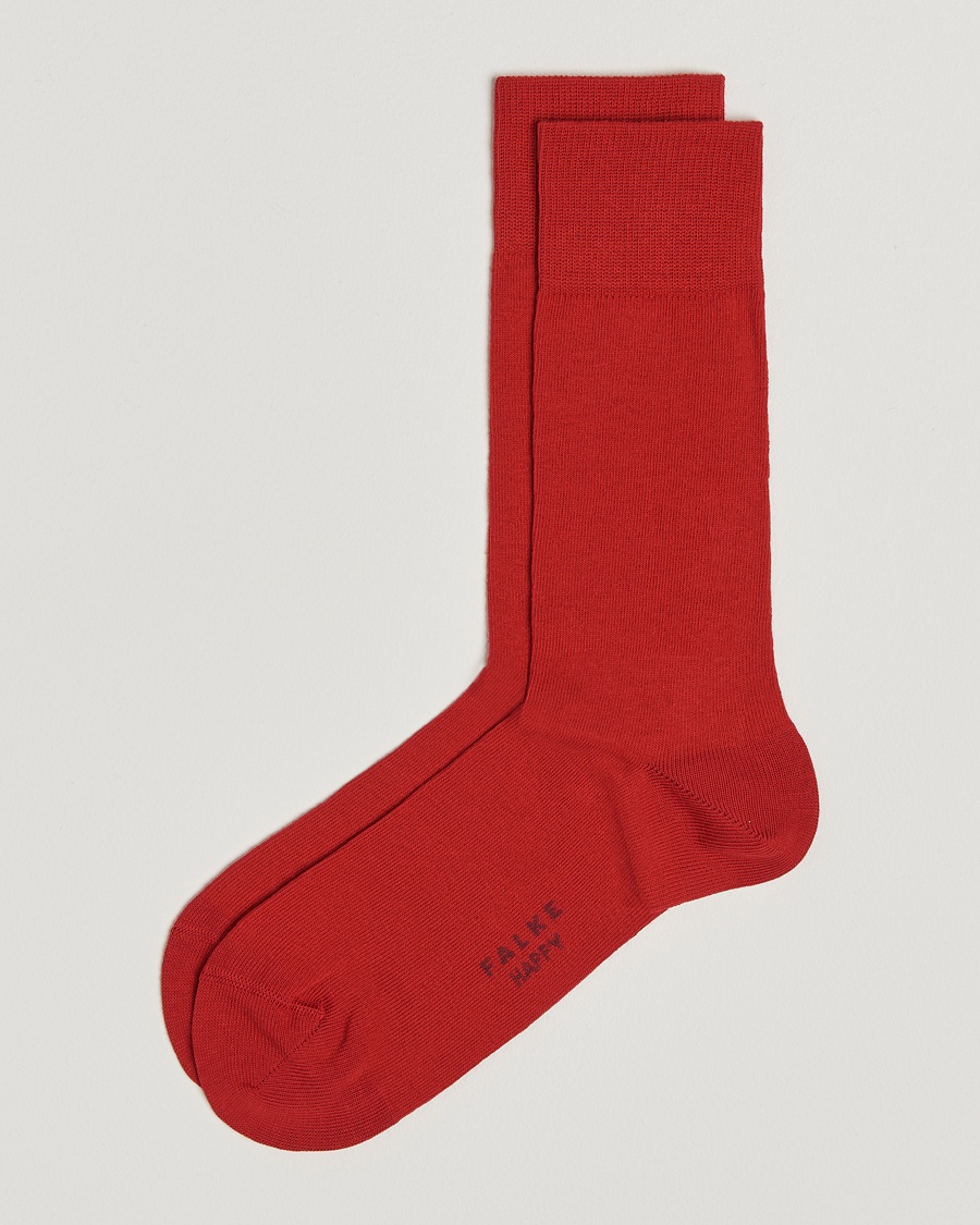 Herr | Strumpor | Falke | Happy 2-Pack Cotton Socks Scarlet
