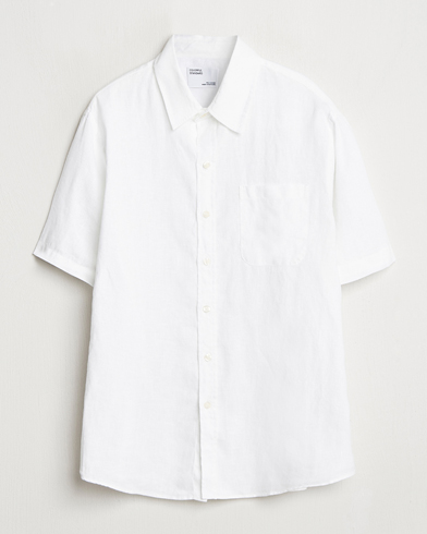 Herr | Kortärmade skjortor | Colorful Standard | Garment Dyed Linen Short Sleeve Shirt Optical White