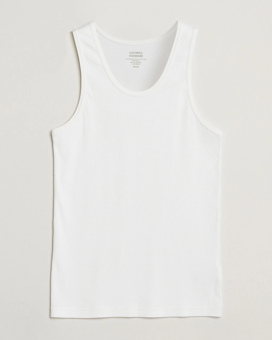 Colorful Standard Organic Rib Tank Top Optical White – Vit