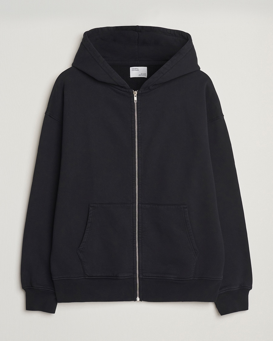 Herr | Huvtröjor | Colorful Standard | Organic Full Zip Hoodie Deep Black