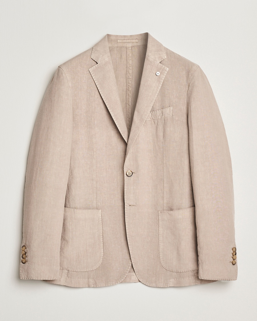 Herr | Linnekavajer | L.B.M. 1911 | Jack Regular Fit Linen Blazer Beige