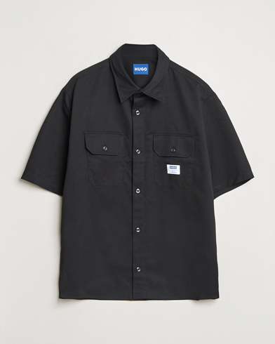 Herr | Kortärmade skjortor | HUGO | Ekyno Short Sleeve Shirt Black