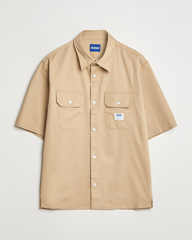 Herr | | HUGO | Ekyno Short Sleeve Shirt Medium Beige