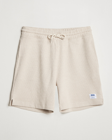HUGO Nuwfallo Waffle Sweatshorts Open White – Vit