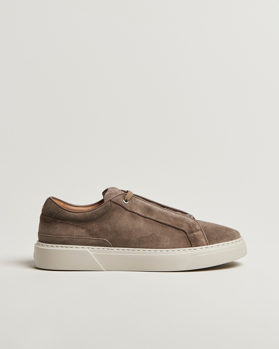 Herr | Skor | BOSS CAMEL | Gary Suede Sneaker Dark Beige