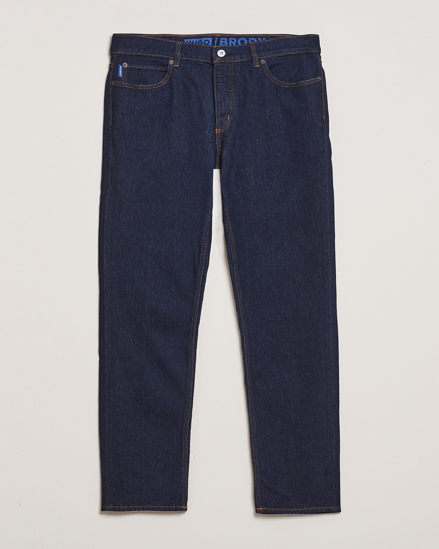 HUGO Brody Tapered Fit Jeans Dark Blue – Blå