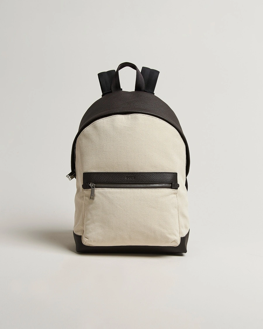Herr | Väskor | BOSS BLACK | Canvas Backpack Natural