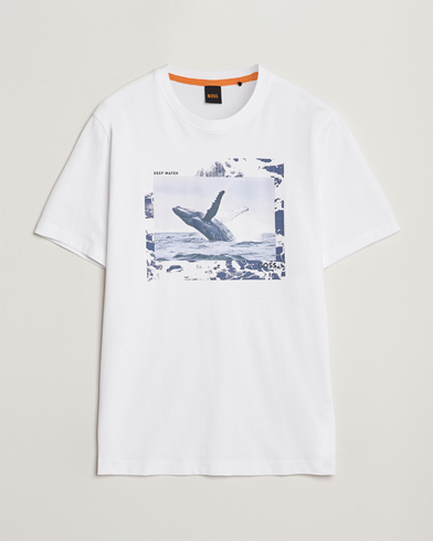 Herr | Kläder | BOSS ORANGE | Dunetrace Printed Crew Neck T-Shirt White