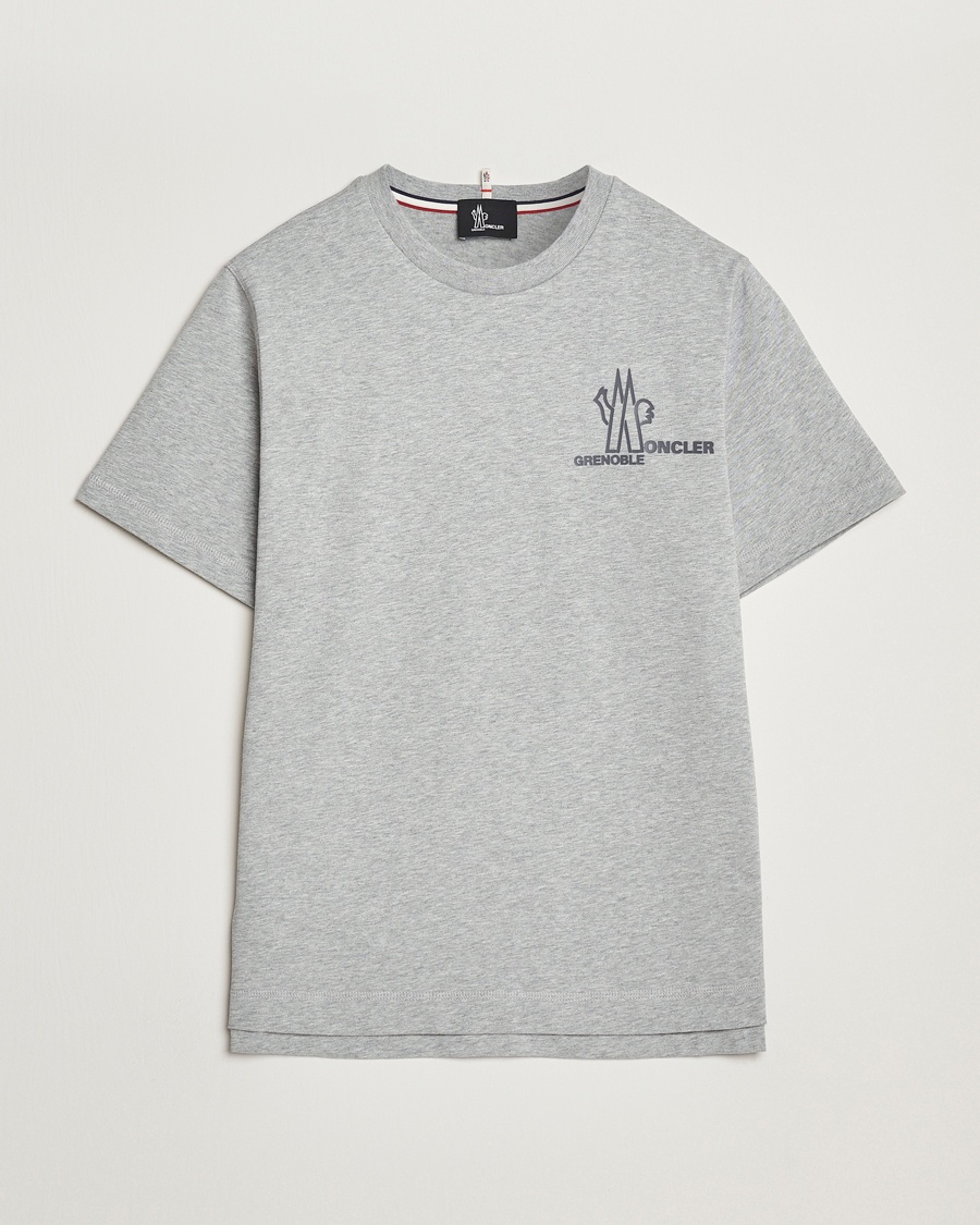 Herr | T-Shirts | Moncler Grenoble | Logo T-Shirt Heather Grey