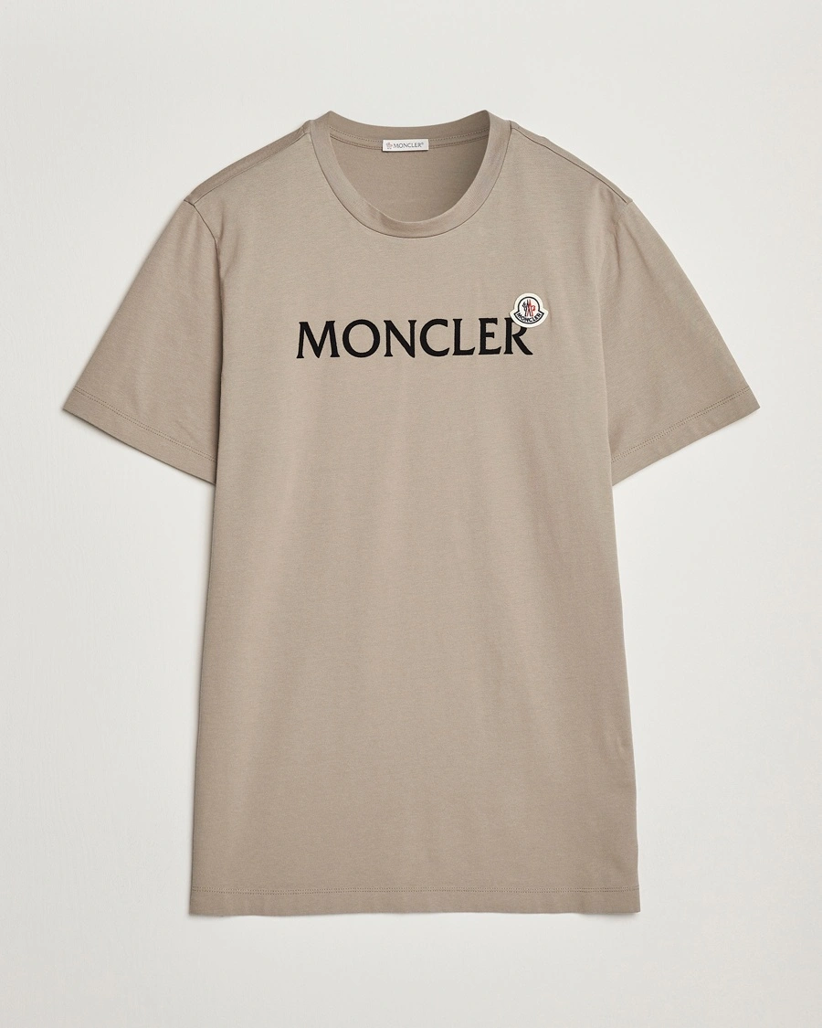 Herr | Kortärmade t-shirts | Moncler | Lettering Logo T-Shirt Beige