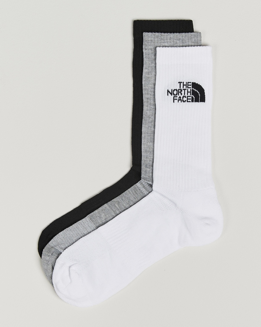 Herr | Active | The North Face | 3-Pack Sport Crew Sock White/Grey/Black