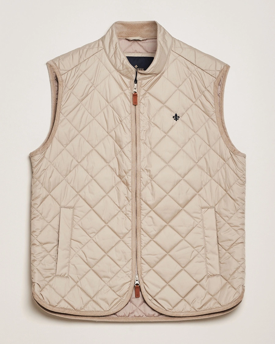 Morris Teddy Quilted Vest Khaki – Blå