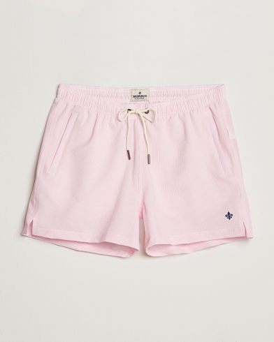 Herr | Badbyxor | Morris | Seersucker Bathing Trunks Light Pink