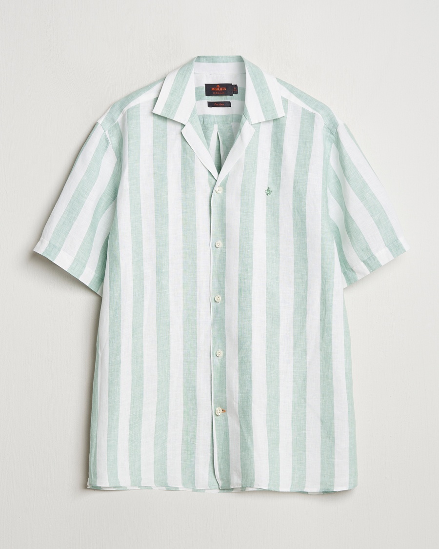 Morris Resort Linen Shirt Green – Grön