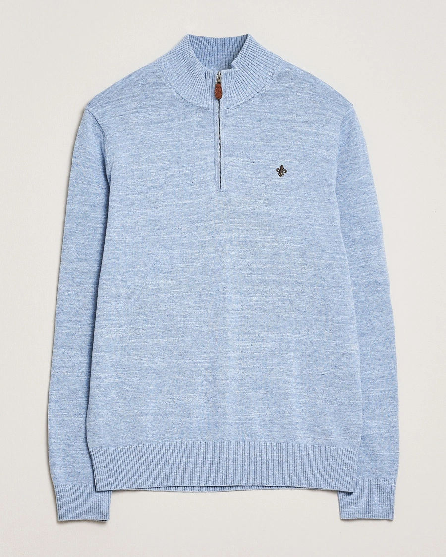 Herr | Half-zip | Morris | Randall Half Zip Light Blue