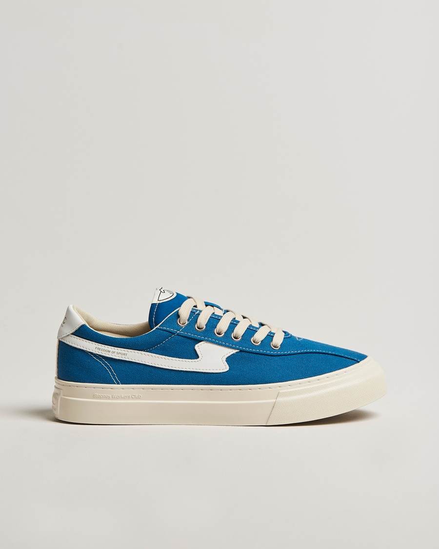 Herr | | Stepney Workers Club | Dellow S-Strike Cupsole Canvas Sneaker Sea Blue