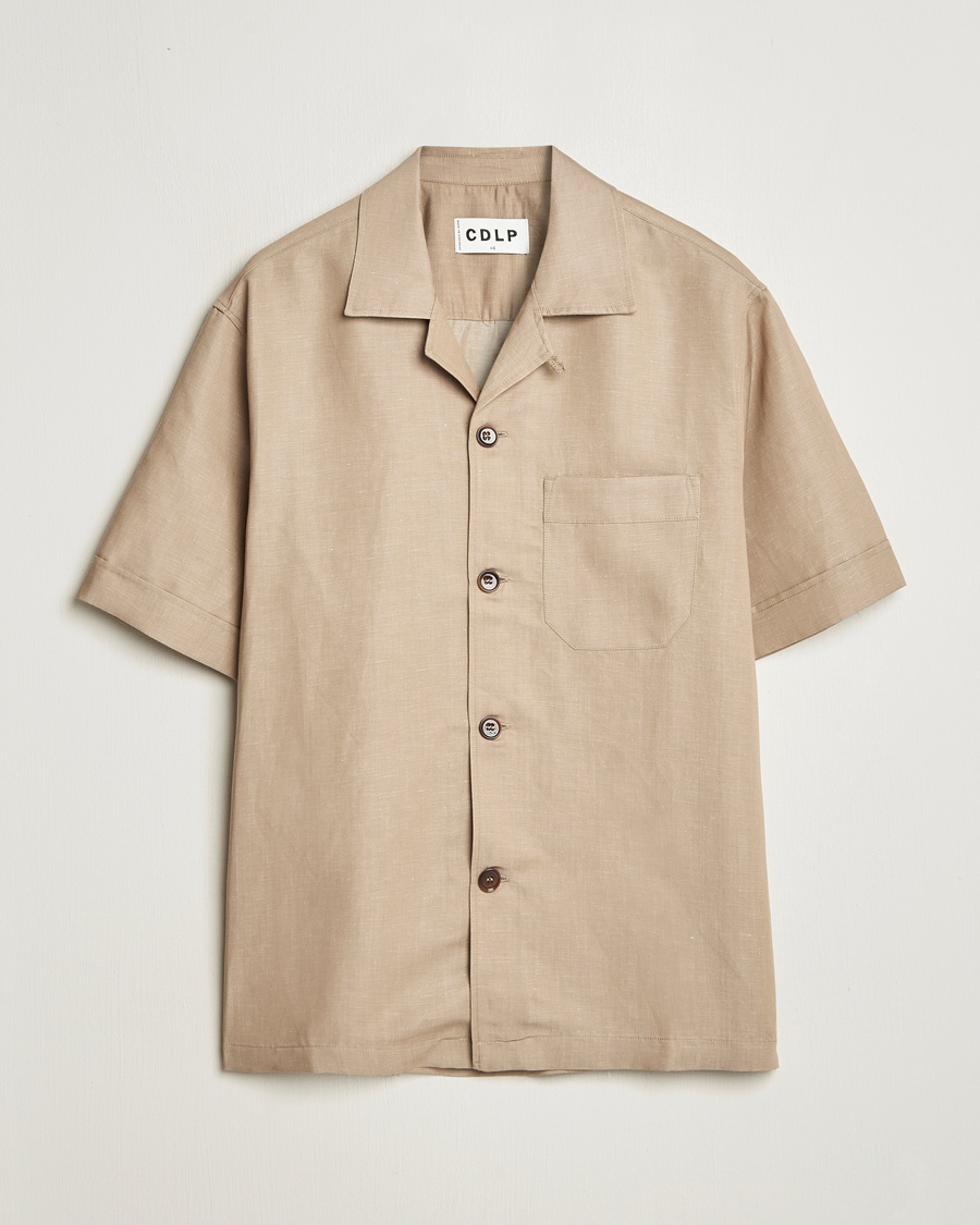 Herr | CDLP | CDLP | Camp Collar Shirt Hazel Beige