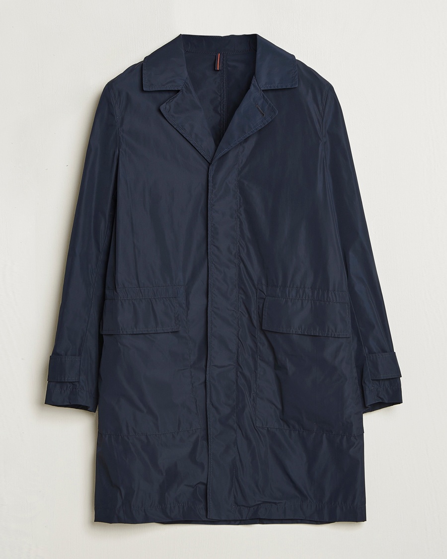 Herr | Kläder | Incotex | Technical Nylon Coat Navy