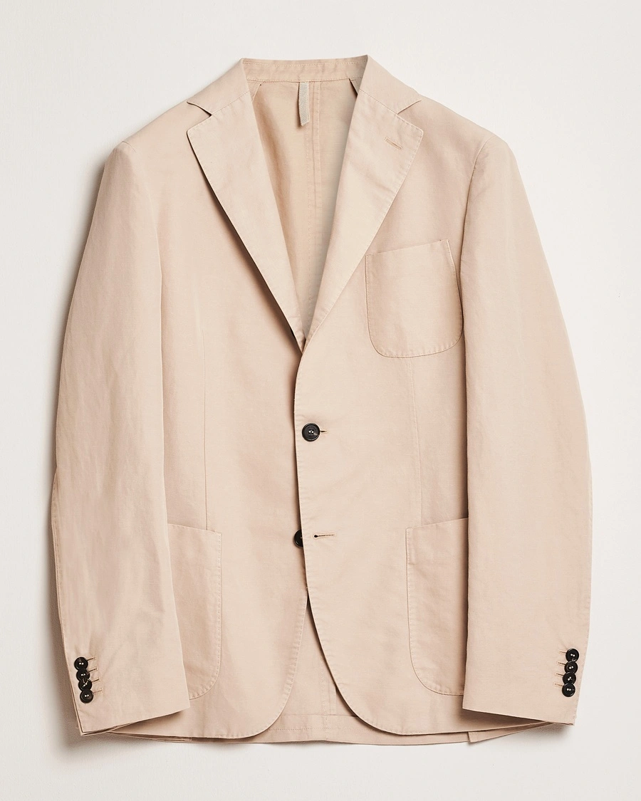 Herr | Kavajer | Incotex | Unconstructed Chinolino Blazer Beige