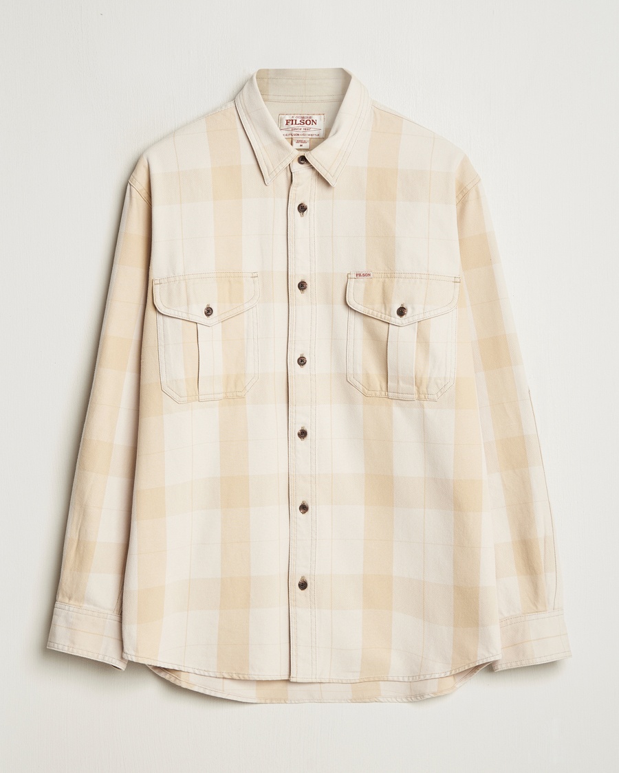 Herr | Kläder | Filson | Vintage Wash Alaska Guide Shirt Light Gray/Khaki