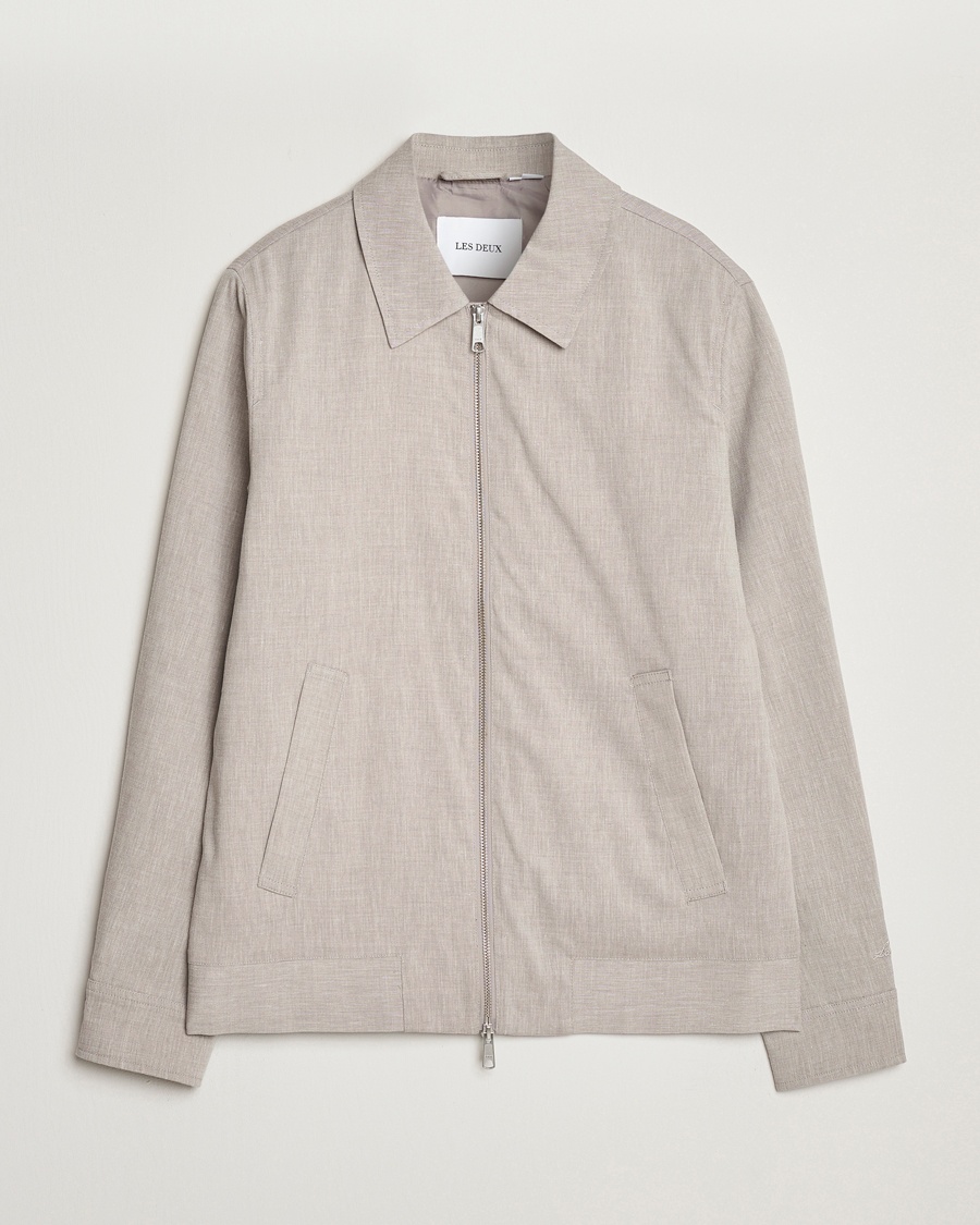Herr | LES DEUX | LES DEUX | Como Slub Coach Bomber Jacket Light Sand