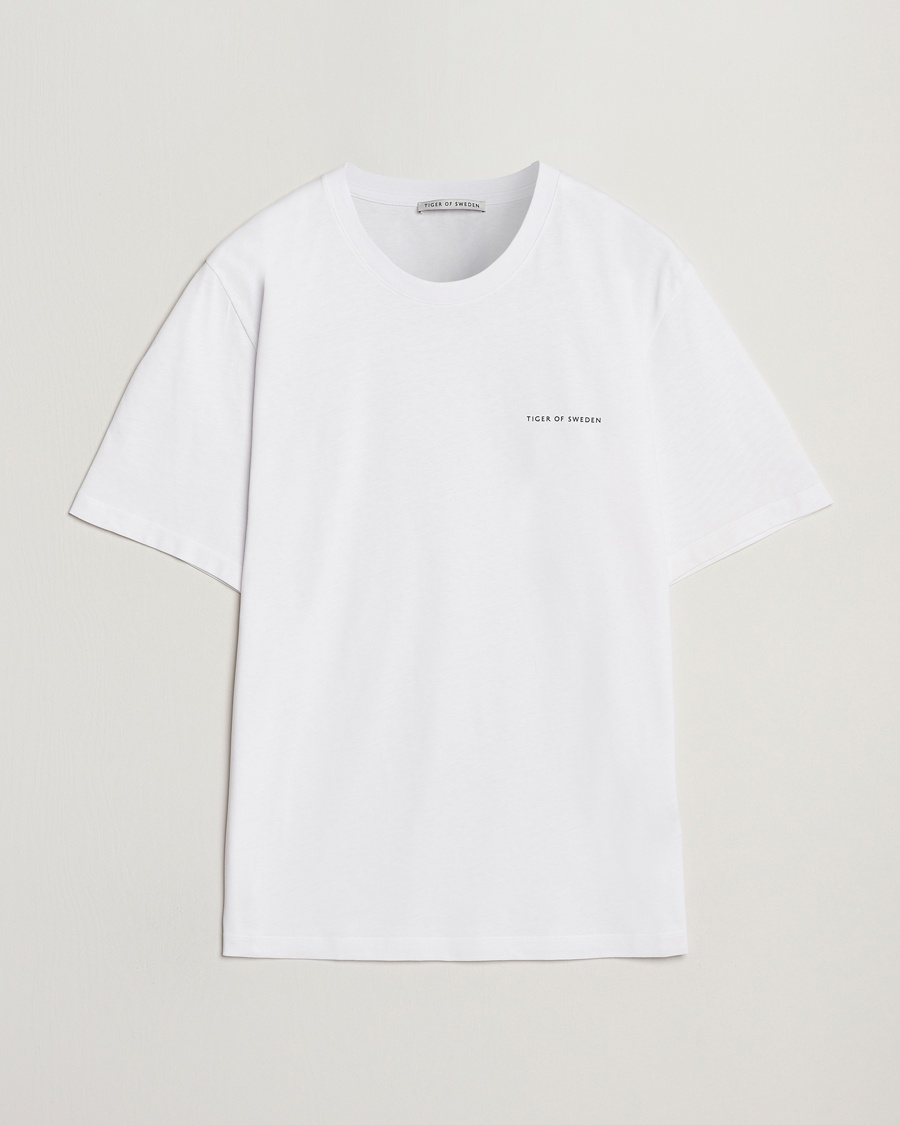 Herr | Vita t-shirts | Tiger of Sweden | Pro Cotton Logo T-Shirt Pure White
