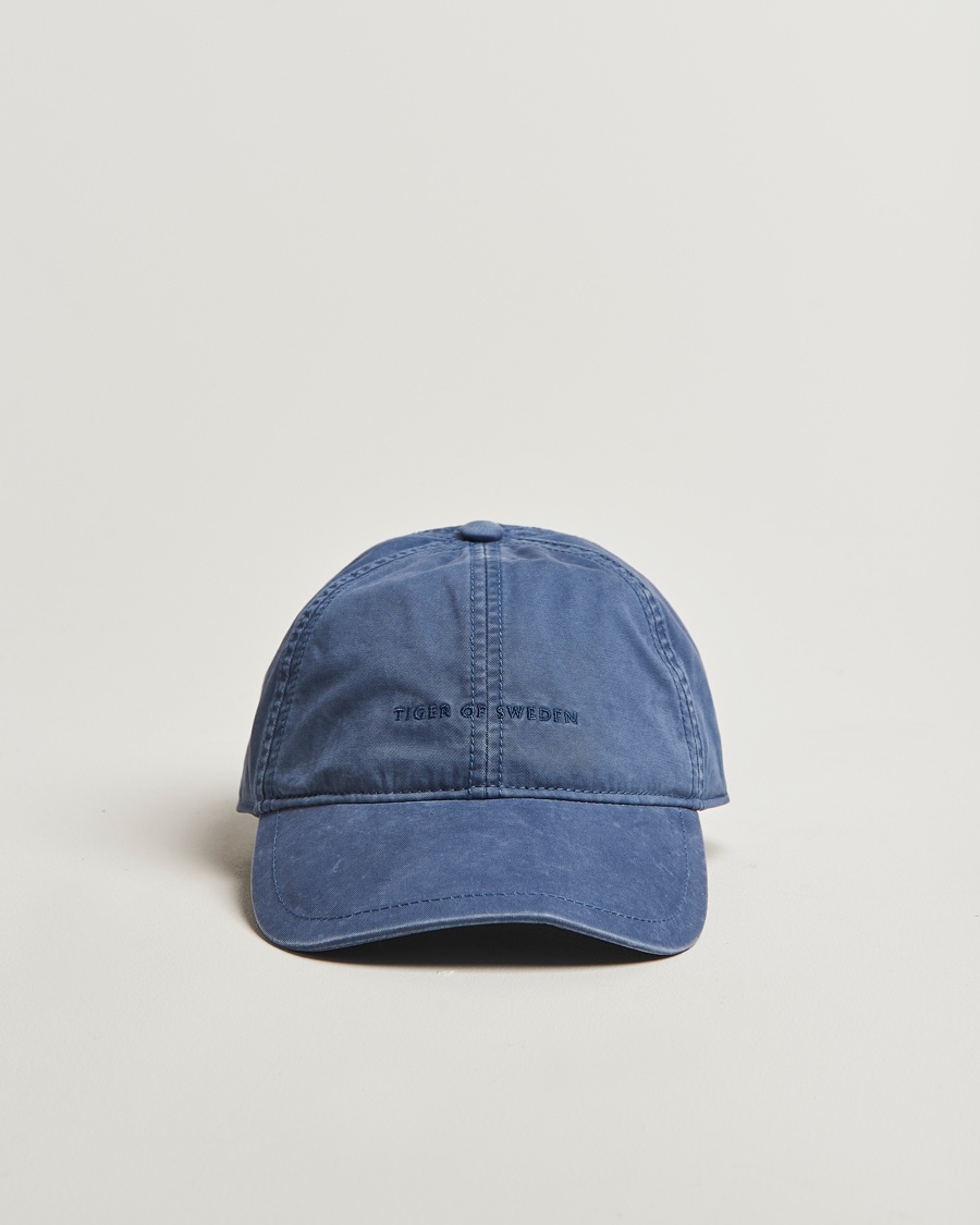 Herr | Accessoarer | Tiger of Sweden | Hent Washed Logo Cap Bering Sea