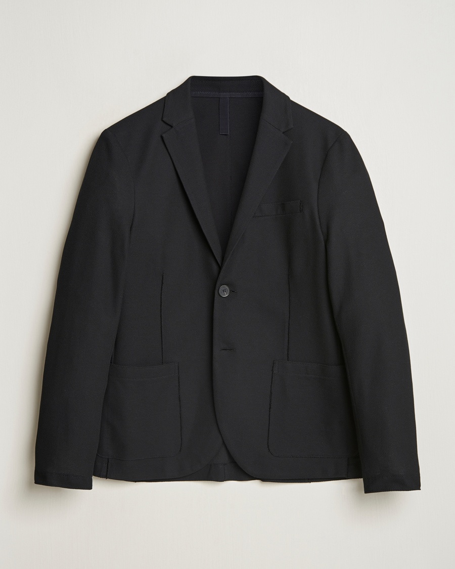 Herr | Bomullskavajer | Harris Wharf London | Loro Piana Honey Comb Blazer Black