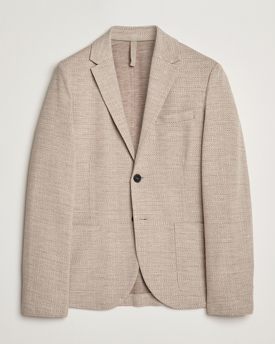 Herr | Linnekavajer | Harris Wharf London | Loro Piana Hopsack Wool/Silk/Linen Blazer Oat