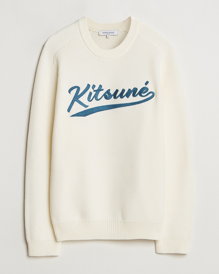 Herr | Maison Kitsuné | Maison Kitsuné | Varsity Embroidered Sweater Milk