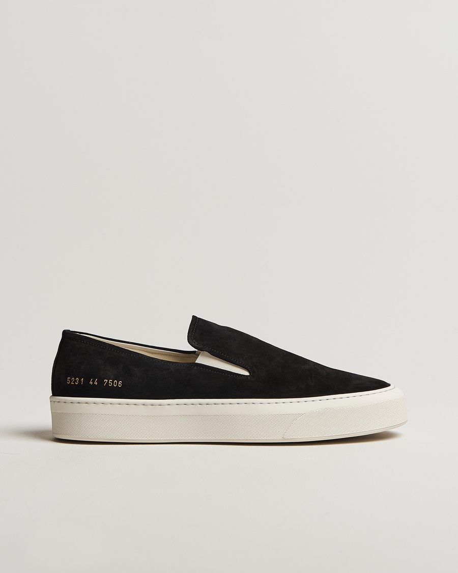 Herr | | Common Projects | Suede Slip On Sneaker Black