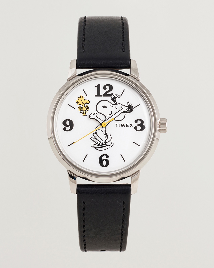 Herr | Läderarmband | Timex | X Peanuts Marlin Quartz Snoopy 38mm White Dial