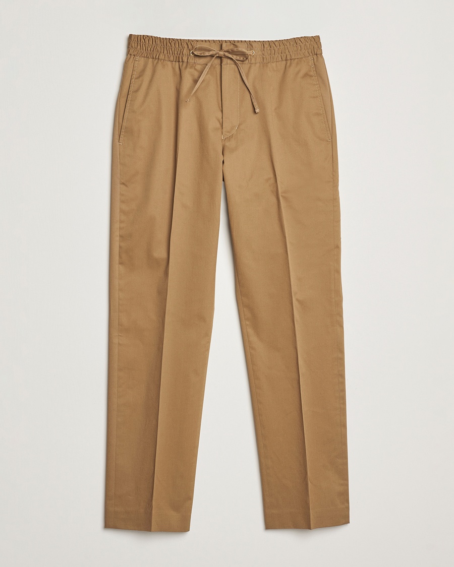 Herr | Drawstringbyxor | Tiger of Sweden | Tannen Cotton Drawstring Trousers Beige