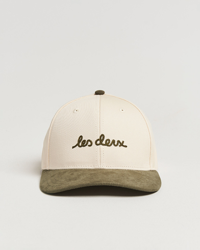 Herr | Senast inkommet | LES DEUX | Brad Contrast Suede Baseball Cap Ivory