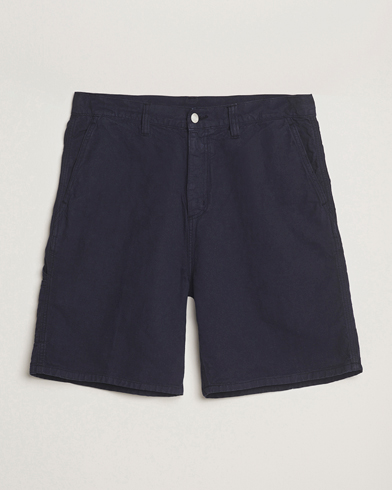 Carhartt WIP Walter Single Knee Cotton/Linen Short Dark Navy – Blå