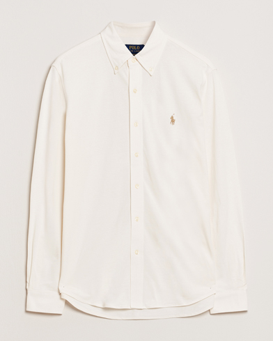 Polo Ralph Lauren Featherweight Mesh Shirt Pale Cream – Vit