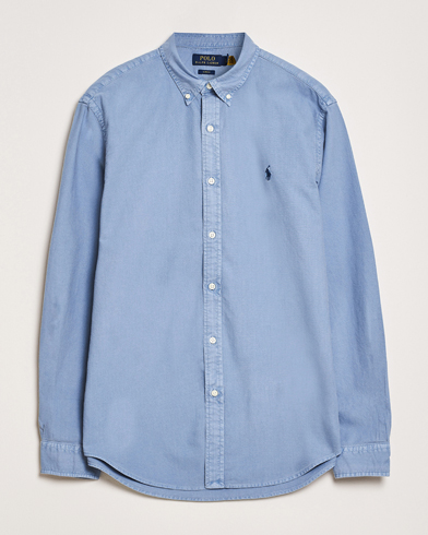 Herr | Casual | Polo Ralph Lauren | Slim Fit Garment Dyed Oxford Shirt Channel Blue