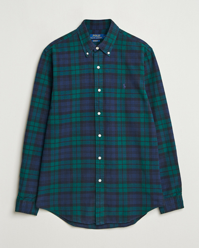 Herr | Skjortor | Polo Ralph Lauren | Custom Fit Checked Oxford Shirt Navy/Green Multi