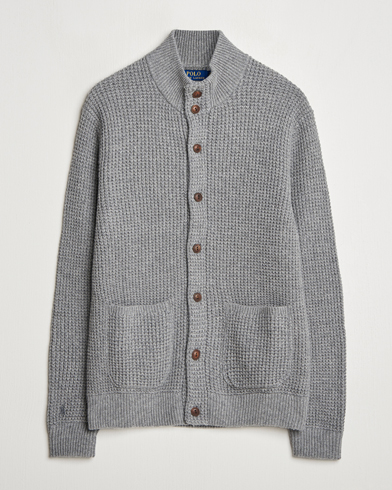 Herr | Business & Beyond - Casual | Polo Ralph Lauren | Cotton/Wool Button Cardigan Fawn Grey Heather