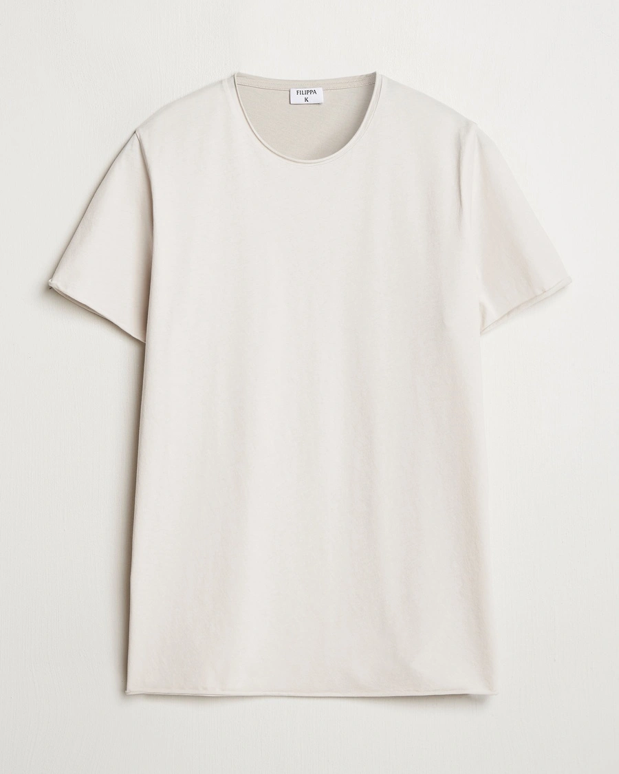 Herr | Kortärmade t-shirts | Filippa K | Roll Neck Crew Neck T-Shirt Chalk Grey