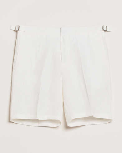 Herr | Linneshorts | Orlebar Brown | Norwich Italian Linen Shorts White Sand