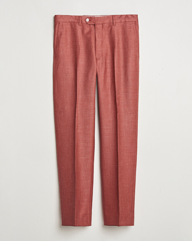 Herr | Kläder | Oscar Jacobson | Del S Wool/Silk/Linen Trousers Red