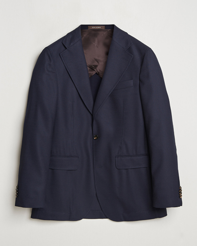 Herr | Business & Beyond - Formal | Oscar Jacobson | Fellow EVO Structured Loro Piana Wool Blazer Navy