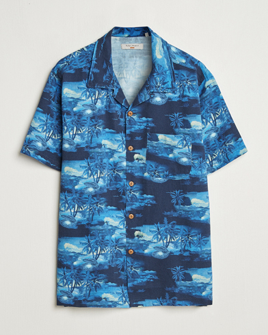 Herr | Business & Beyond | Nudie Jeans | Arvid Pearls Hawaii Shirt Blueberry