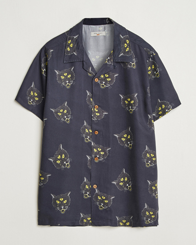 Herr | | Nudie Jeans | Arvid The Cat Hawaii Shirt Antracite