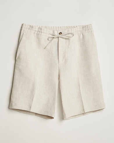 Herr | Linneshorts | J.Lindeberg | Brady Drape Linen Shorts Moonbeam