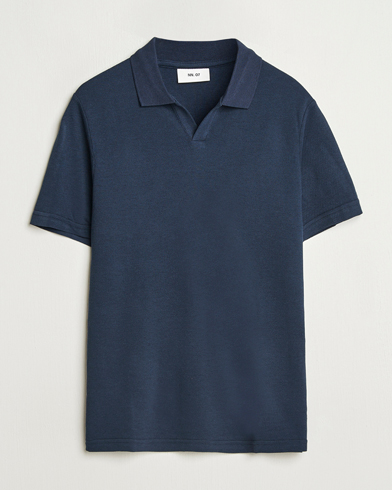 Herr | Nya produktbilder | NN07 | Paul Cotton/Lyocell Polo Navy Blue